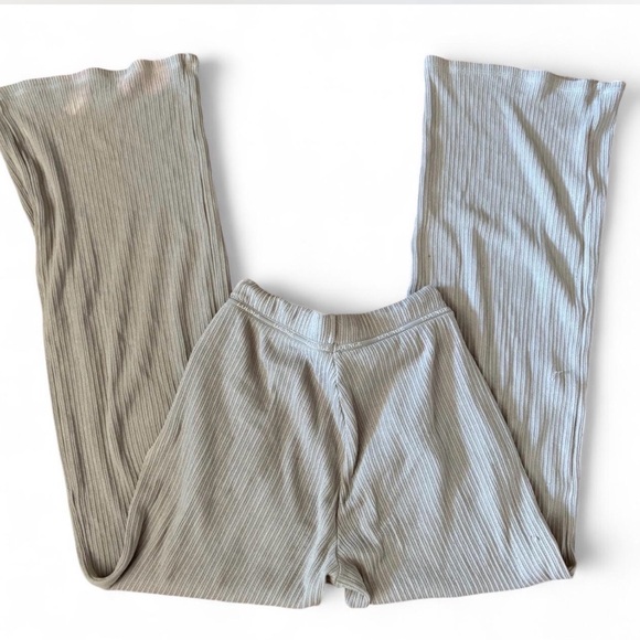 Beige Ribbed Lounge Pants - Picture 5 of 5
